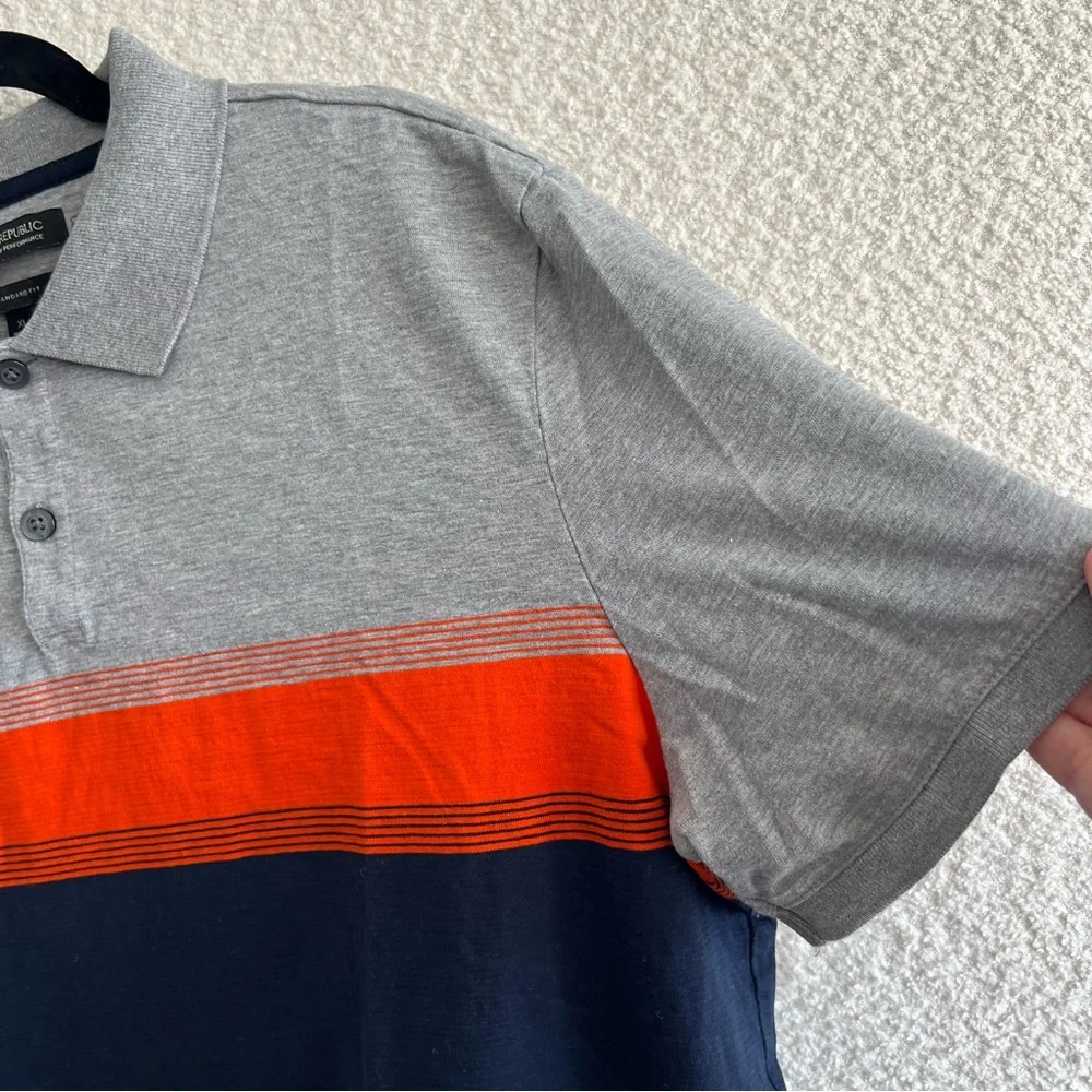 Banana Republic Polo Gray Luxury Touch‎ Men’s Short Sleeve T Shirt Size XL